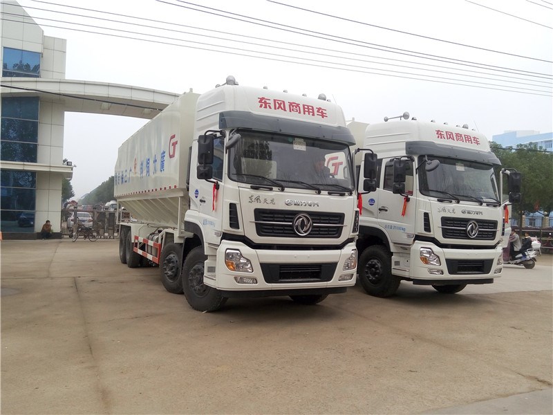 東風(fēng)天龍前四后八散裝飼料運(yùn)輸車(chē)圖片1