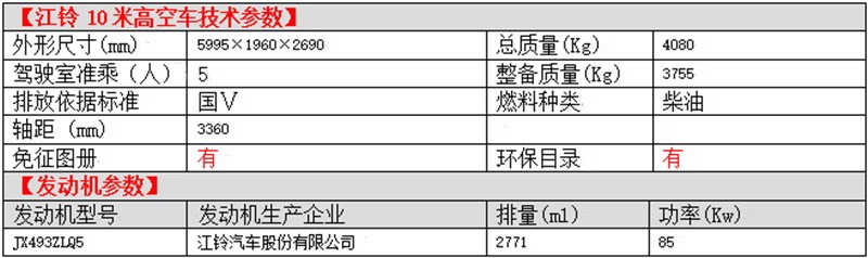 江鈴順達(dá)10米升降高空車